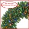 Casafield Pre-Lit Artificial Christmas Wreath for Front Door, Window or Mantel, Green Fir with Multicolor Lights Indoor/Outdoor Holiday Decor, 48 Inches